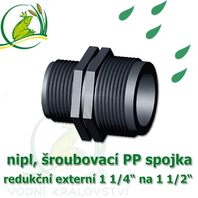 nipl PP, redukce 1 1/2" na 1 1/4"