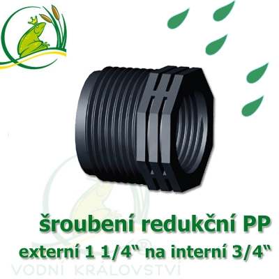 redukce PP, externí 1 1/4" na interní 1" 