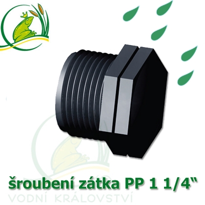 PP zátka s externím šroubením 1 1/4"