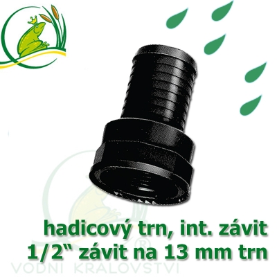 PP trn, interní závit 1/2" šroubavací, trn 12-13 mm 