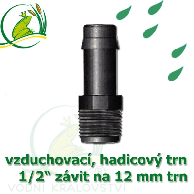 Mini trn ext. závit 1/2" na 12 (13 mm) na vzduchovací hadičky a jezírkové hadice