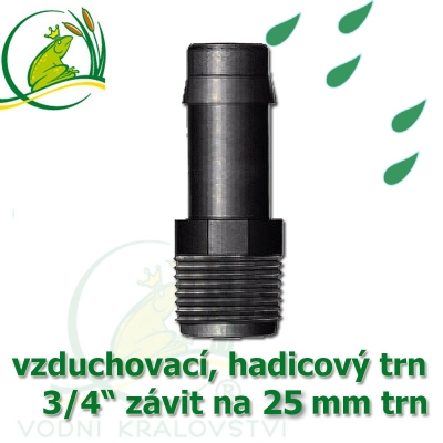 Mini trn ext. závit 3/4" na 25 mm na vzduchovací hadičky a jezírkové hadice 