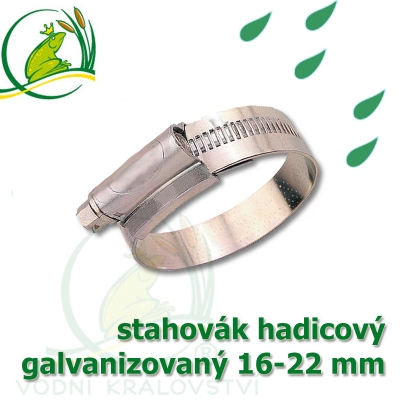 Stahovák pozink, velikost 16-22 mm, šíře 12 mm