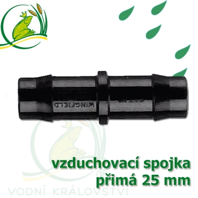 Spojka přimá PP 25 mm vzduchovací, hadičková