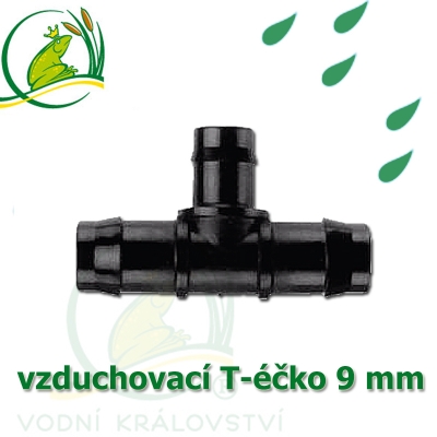 Spojka T-éčko PP 9-10 mm vzduchovací, hadičková