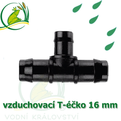 Spojka T-éčko PP 16 mm vzduchovací, hadičková