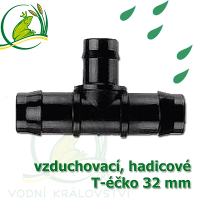 Spojka T-éčko PP 32 mm vzduchovací, hadičková