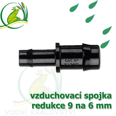 Spojka redukce PP, 9-10x6 mm, vzduchovací, hadičková