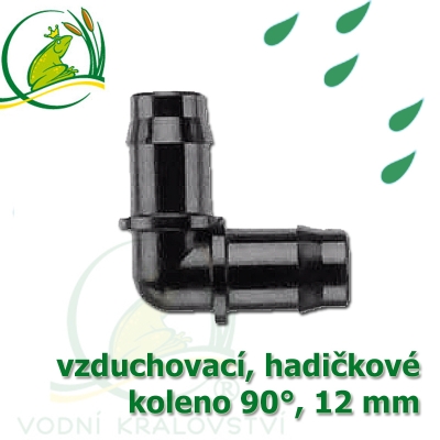 Spojka koleno 90°, PP 12-13 mm vzduchovací, hadičková