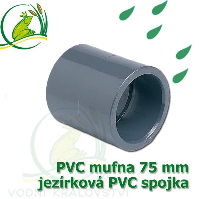 PVC mufna, jezírková spojka 75 mm, lepení/lepení