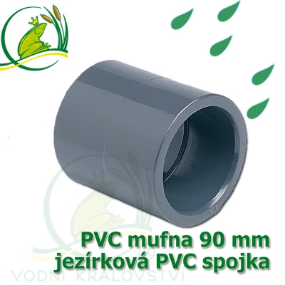PVC mufna, jezírková spojka 90 mm, lepení/lepení