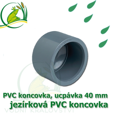 PVC koncovka 40 mm, jezírková zátka