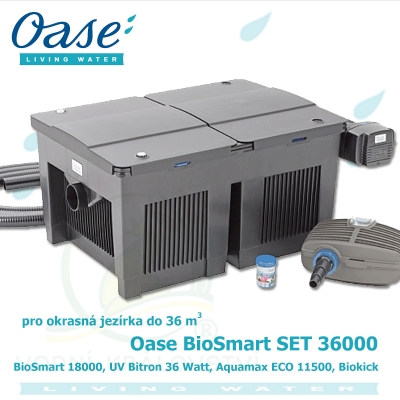 BioSmart Set 36000 (Biotec 10.1.), pro jezírka do 18.000 litrů, BioSmart 36000, Bitron 36 Watt, Aquamax ECO Classic 11500, Biokick, hadice 5 m