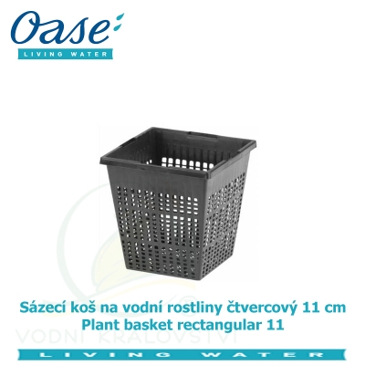Koš na vodní rostliny čtvercový 11cm - Plant basket rectangular 11