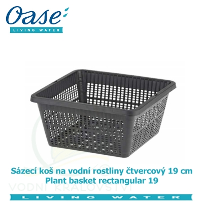 Koš na vodní rostliny čtvercový 19cm - Plant basket rectangular 19