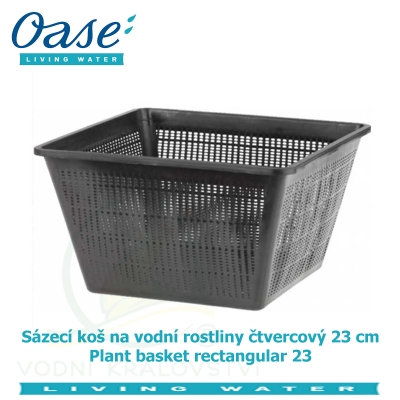 Koš na vodní rostliny čtvercový 23cm - Plant basket rectangular 23
