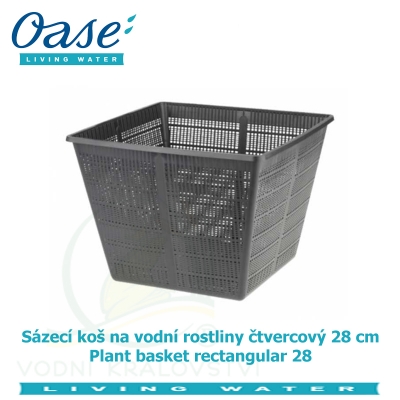 Koš na vodní rostliny čtvercový 28cm - Plant basket rectangular 28