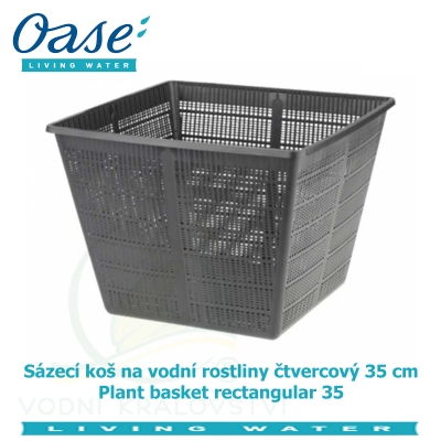 Koš na vodní rostliny čtvercový 35cm - Plant basket rectangular 35