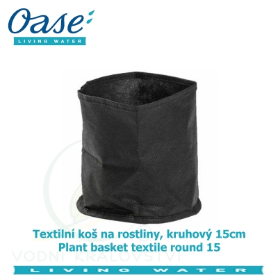 Textilní koš na rostliny, kruhový 15cm - Plant basket textile round 15