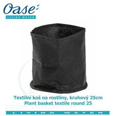 Textilní koš na rostliny, kruhový 25 - Plant basket textile round 25