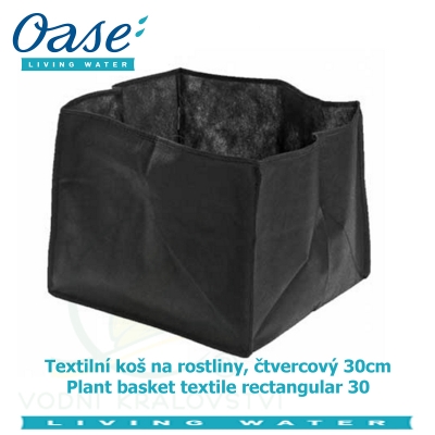 Textilní koš na rostliny, čtvercový 30cm - Plant basket textile rectangular 30