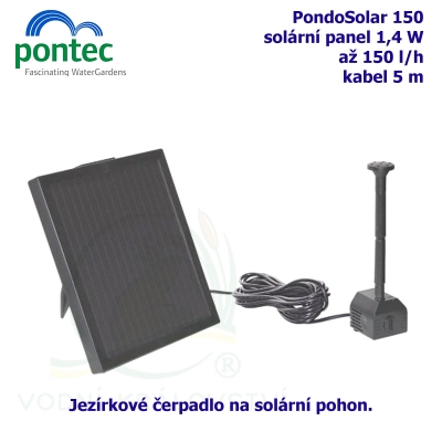 Pontec PondoSolar 150 - Solární fontána s čerpadlem a solárním panelem