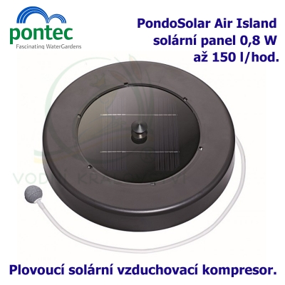 Pontec PondoSolar Air Island - Plovoucí solární vzduchovací kompresor