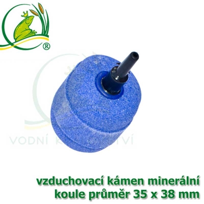 Vzduchovací kámen minerální, koule 35x38 mm, napojení na 4-6 mm