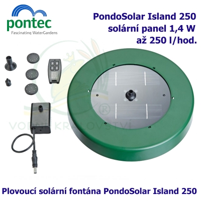 Pontec PondoSolar Island 250 - Plovoucí solární fontána PondoSolar Island 250