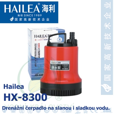 Drenážní čerpadlo Hailea HX-8300, 2500 litrů/hod, max. výtlak 3,2 m