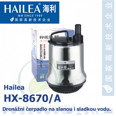 Drenážní čerpadlo Hailea HX-8670A, 6000 litrů/hod, max. výtlak 4,5 m