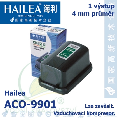 Vzduchovací kompresor Hailea ACO-9901, 1,3 l/min, 2 Watt