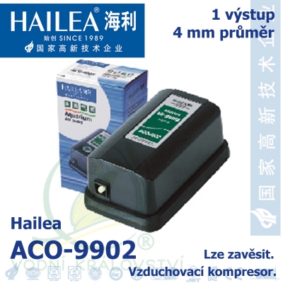 Vzduchovací kompresor Hailea ACO-9902, 2,5 l/min, 2,2 Watt,