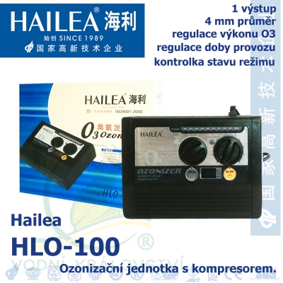 Ozonizační jednotka s kompresorem Hailea HLO-100, 10-100mg/h,