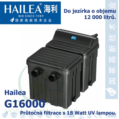 Průtočná filtrace s 18 Watt UV, do 12.000 litrů jezírka