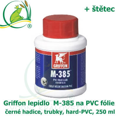 Griffon lepidlo  M-385 na PVC fólie, černé hadice, trubky, hard-PVC, 250 ml + štětec
