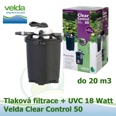Tlaková filtrace Velda Clear Control 50 + UVC lampa pro jezírka do 20 m3