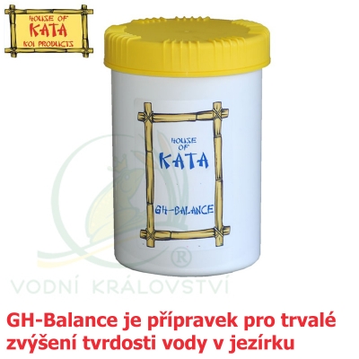 House of Kata GH-Balance, přípravek pro trvalé zvýšení tvrdosti vody v jezírku.