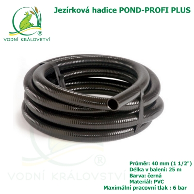 Hadice POND-PROFI PLUS 40 mm (1 1/2"), cena za 1 metr 129 Kč, při odběru celého balení 25 metrů