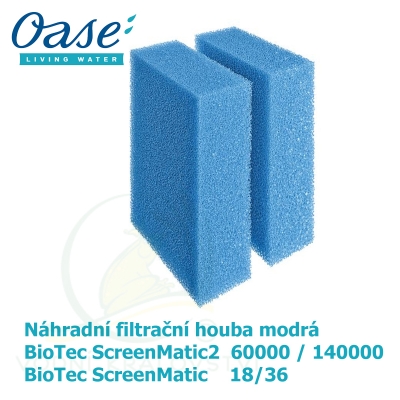 Náhradní filtrační houba modrá pro Biotec ScreenMatic 18/36, ScreenMatic2 60 000/140 000