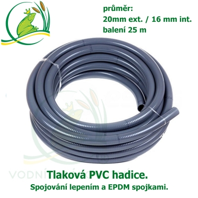 Tlaková PVC hadice 20mm ext. / 16 mm int.,