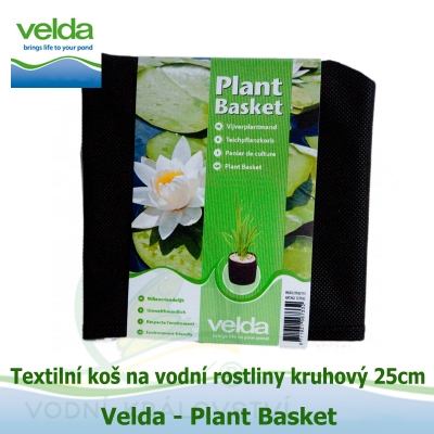 Textilní koš na vodní rostliny kruhový 25cm - Velda Plant Basket