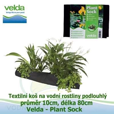 Textilní koš na vodní rostliny podlouhlý 10cm x 80cm - Velda Plant Sock