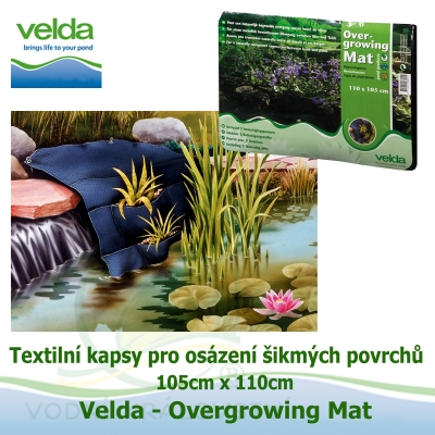 Textilní kapsy pro osázení šikmých povrchů rostlinami 110cm x 105cm - Velda Overgrowing Mat