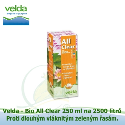 Bio All Clear 250 ml na 2500 litrů - proti dlouhé vláknité zelené řase
