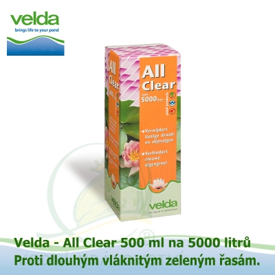All Clear 500 ml na 5000 litrů - proti dlouhé vláknité zelené řase