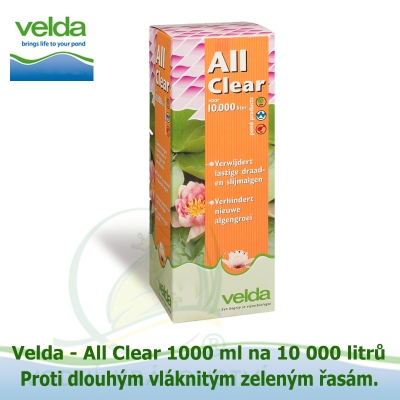 All Clear 1000 ml na 10 000 litrů - proti dlouhé vláknité zelené řase