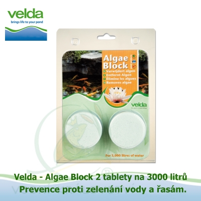 Algae Block 2 tablety na 3000 litrů, prevence proti zelenání vody a řasám.