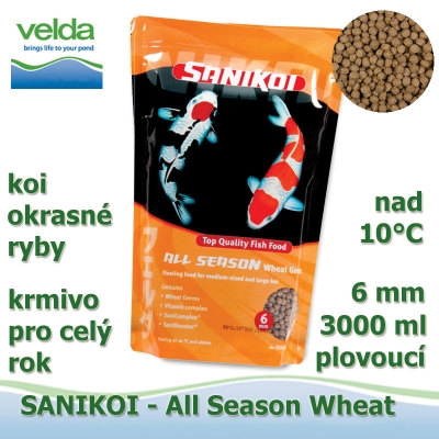 SaniKoi All Season 6 mm, koi a okrasné ryby, pro celý rok, 3000 ml