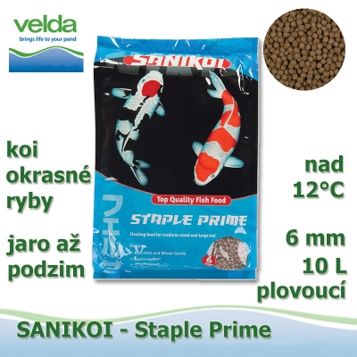 SaniKoi Staple Prime 6 mm, koi okrasné ryby, jaro až podzim, 10000 ml